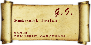 Gumbrecht Imelda névjegykártya